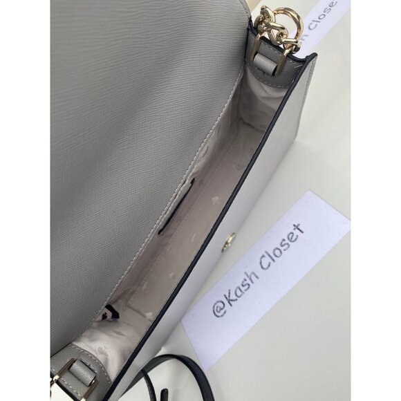 Kate Spade crossbody carson purse convertible shoulder bag nimbus grey - Picture 7 of 12